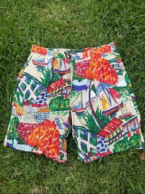 Polo by Ralph Lauren Scenic Print Bermuda Shorts Men’s Size 36 Cotton Summer